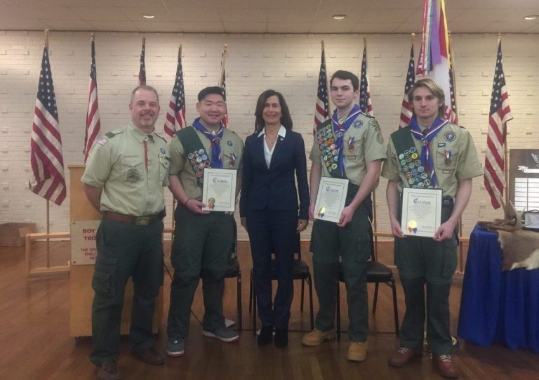 Troop 201 Eagle Scouts honored by Birnbaum Troop 201 Eagle Scouts honored by Birnbaum
