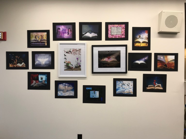 Open Book Digital Art Installation at Floral Park Library