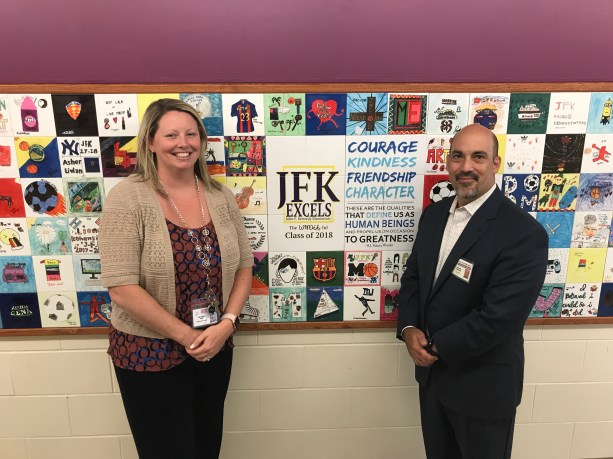 Assistant Principal Michelle Bell and Principal Ron Gimondo said they are excited that John F. Kennedy School will have its own pre-k program. (Photo courtesy of the Great Neck Public Schools)