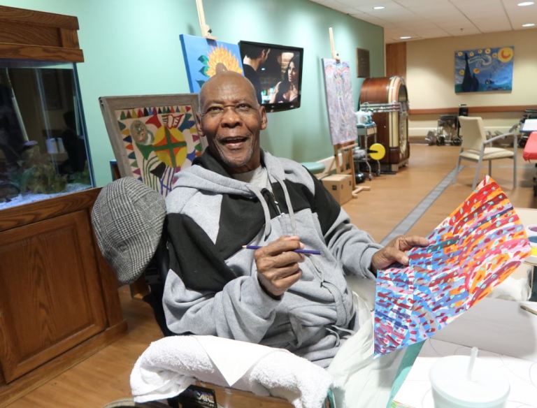 Art therapy inspires residents at Parker Jewish