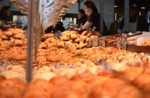 Marie Blachére's pastries are baked on site and showcased for customers. (Photo by Janelle Clausen)