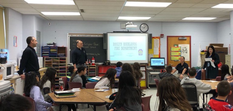 Fire safety at Roslyn Middle School