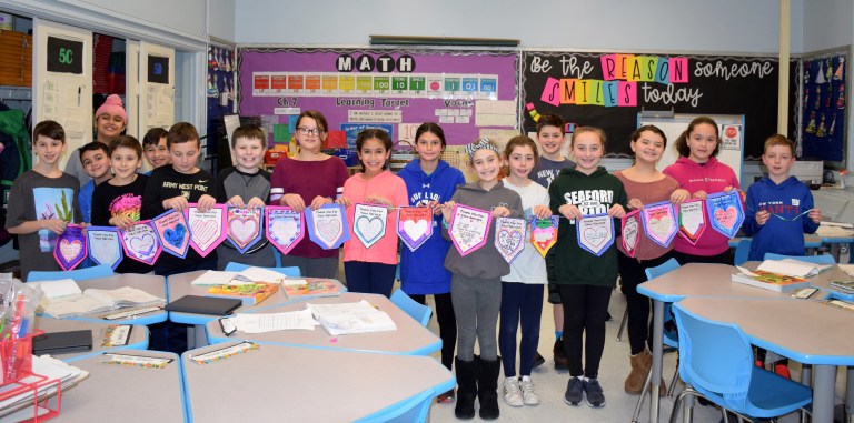 John Lewis Childs School creates Valentines for Veterans