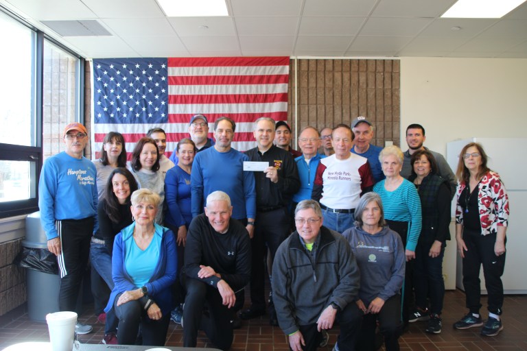 NHP-Mineola Runners Club donates $4000 to Nassau County Firefighter’s Operation Wounded Warrior Program