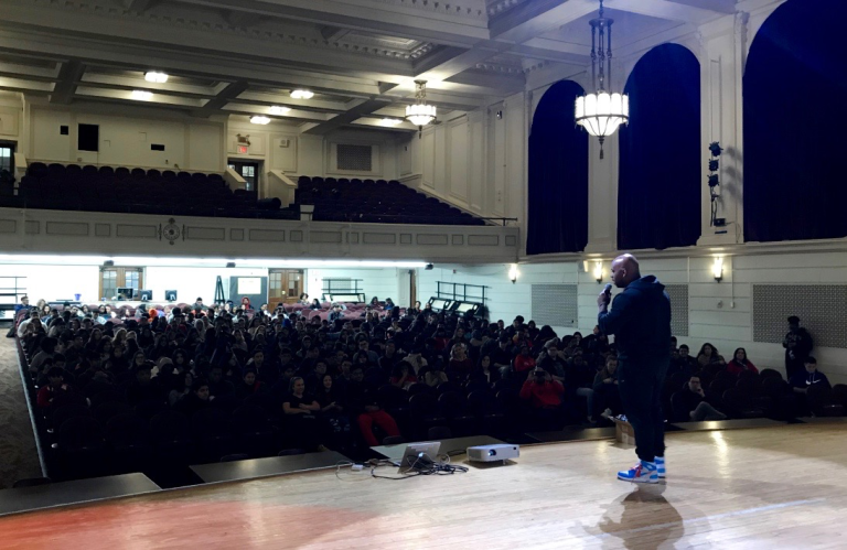 Guest speaker encourages healthy living at Sewanhaka Guest speaker encourages healthy living at Sewanhaka