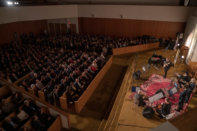 It was a full house at Temple Beth-El of Great Neck for a celebration of the Persian New Year, or Nowruz, on Saturday night. (Photo by Larry Hahn/HR Media Group)