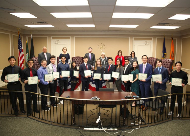 Town honors local Regeneron finalists and semifinalists Town honors local Regeneron finalists and semifinalists