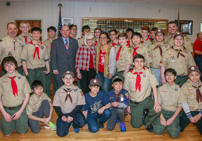 Town officials attend Boy Scout’s pancake breakfast