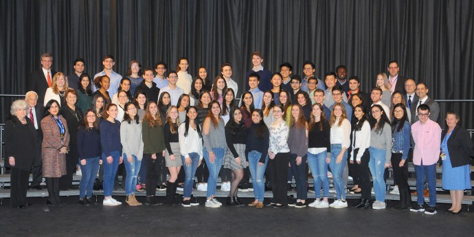 North High School students were recognized by the Board of Education on March 11, 2019. (Photo by Irwin Mendlinger)