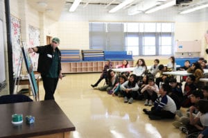 DEC representatives presented to students at Saddle Rock School. (Photo courtesy of the Great Neck Public Schools)