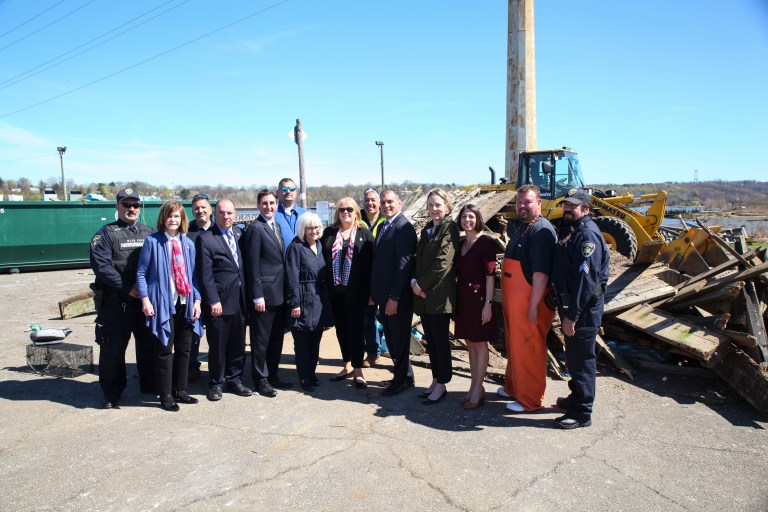 Towns join together to clean Hempstead Harbor