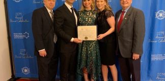 Executive Director Arnie Flatow, Guests of Honor Jonathan and Dina Ohebshalom, President Daniella Muller and Assemblyman Anthony D’Urso. (Photo courtesy of Assemblyman Anthony D'Urso's office)