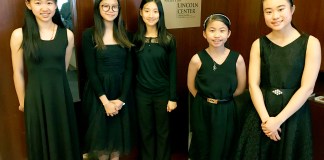 Students from Great Neck South Middle School performed at the Lincoln Center on Thursday. (Photo courtesy of Great Neck Public Schools)