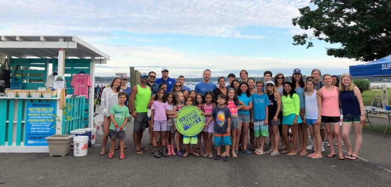 Cleaning  up Manhasset Bay together