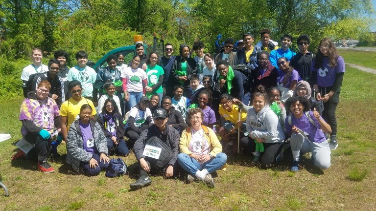 Park cleanup for Elmont and Sewanhaka students