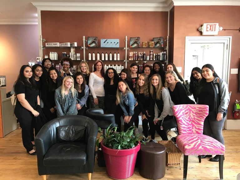 Sewanhaka cosmetology classes visit industry partners
