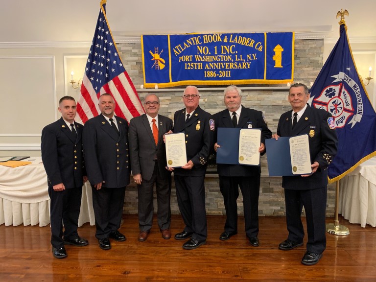 Assemblyman D’Urso honors Port firemen Assemblyman D’Urso honors Port firemen