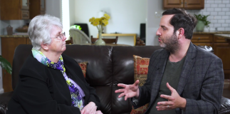 Sister Aimée, the CEO and founder of Bethany House, speaks with Dr. Zeyad Baker. (Photo courtesy of ProHEALTH Care)