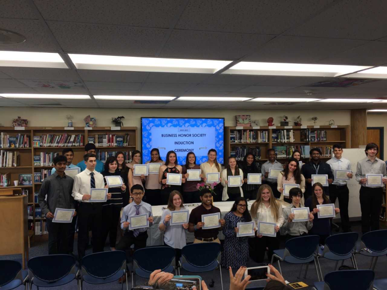 New Hyde Park Business Honor Society inducts students New Hyde Park Business Honor Society inducts students