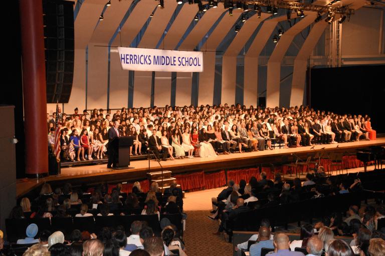 Herricks fifth and eighth grade students move up