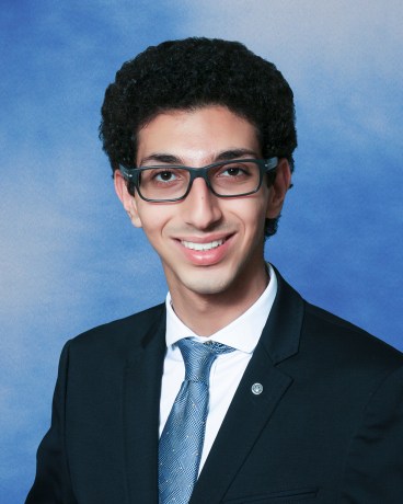 North High Valedictorian Yoel Hawa talked cultural phenomena, endings and new beginnings at the 2019 commencement ceremony. (Photo courtesy of Great Neck Public Schools)