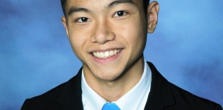 Michael Lu, valedictorian of Great Neck South High, offered some final words to the class of 2019. (Photo courtesy of Great Neck Public Schools)