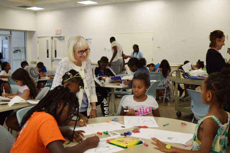 Supervisor Leads a ‘Positive Footprints’ Project with ‘Yes We Can’ Summer Program Attendees