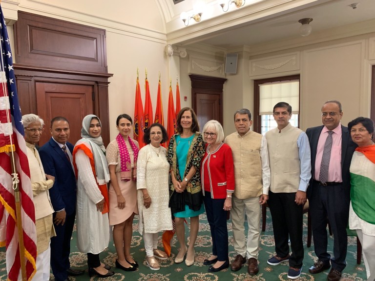 Bosworth attends flag raising ceremony recognizing India Independence Day Bosworth attends flag raising ceremony recognizing India Independence Day