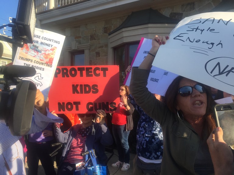 Legislators, protesters rally outside NRA fundraiser in NHP