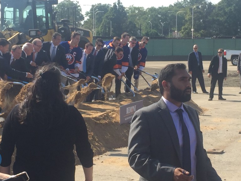 Cuomo breaks ground on Belmont Arena project Cuomo breaks ground on Belmont Arena project