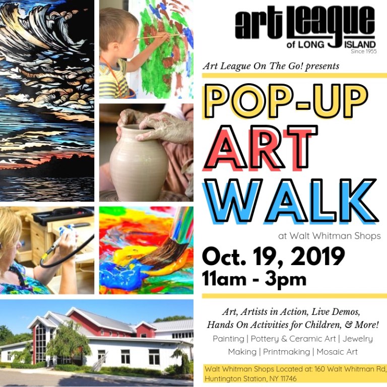 Art League of Long Island Pop-up art walk at Walt Whitman Shops Art League of Long Island Pop-up art walk at Walt Whitman Shops