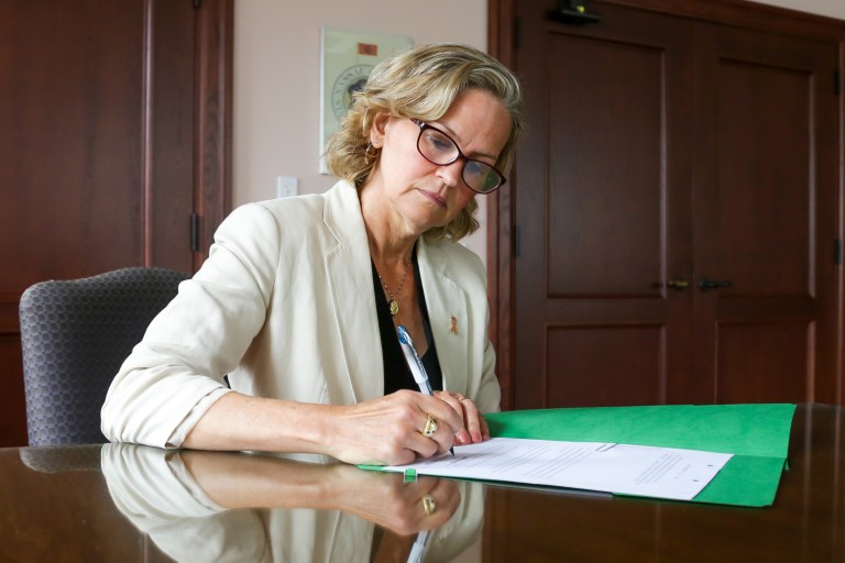 Curran vetos GOP assessment package; Nicolello said override vote will be annouced