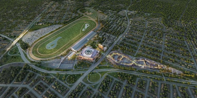 F.P. files for temporary restraining order against work at Belmont Park