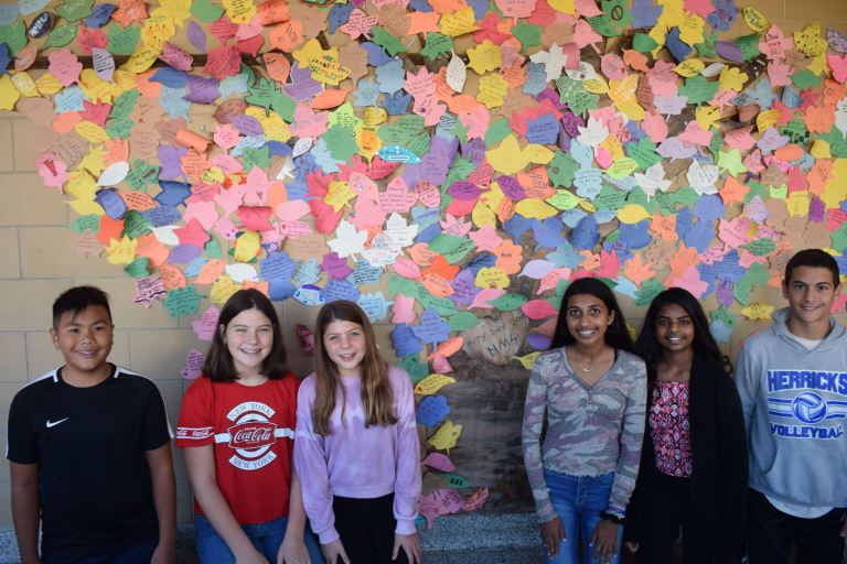 Positive messages grow at Herricks Middle School Positive messages grow at Herricks Middle School
