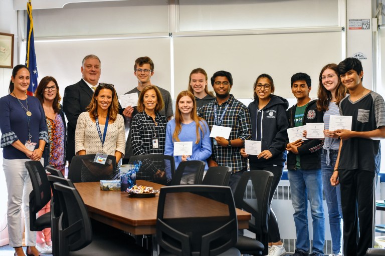 Commended students at New Hyde Park