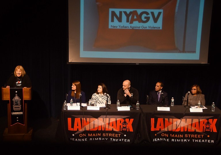 New Yorkers Against Gun Violance event at Landmark