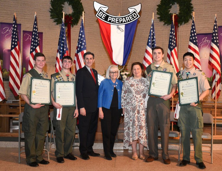Town officials attend Eagle Scout ceremony in Port Washington
