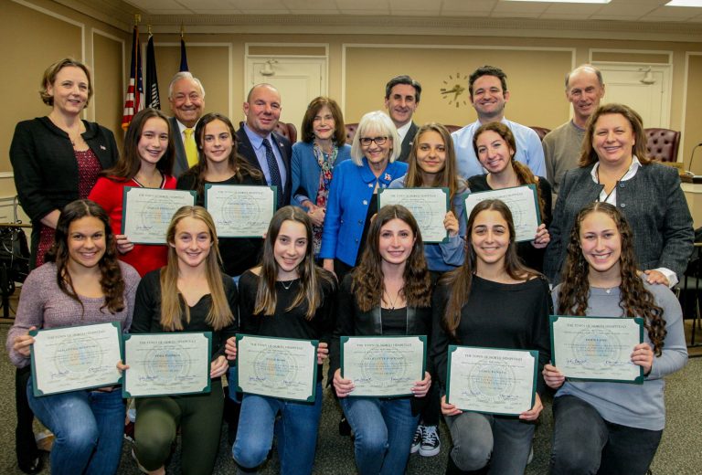 Town honors Port Washington Girls Varsity Tennis team