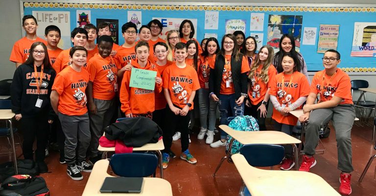 Carey seventh graders spread kindness on National Compliment Day