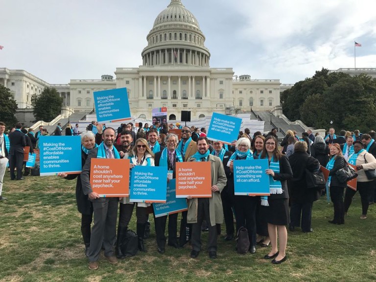 Habitat for Humanity join housing affordability advocates to rally on Capitol Hill