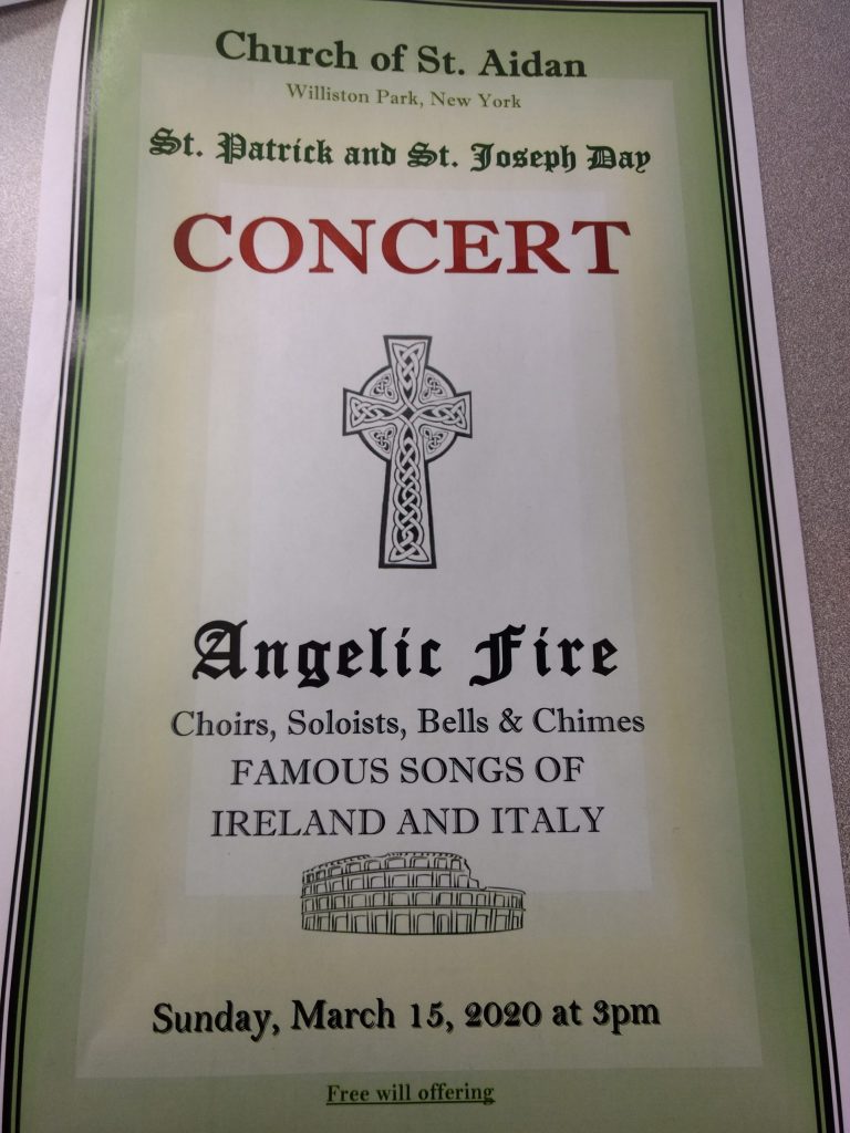 Church of St. Aidan holding St. Patrick and St. Joseph Day concert