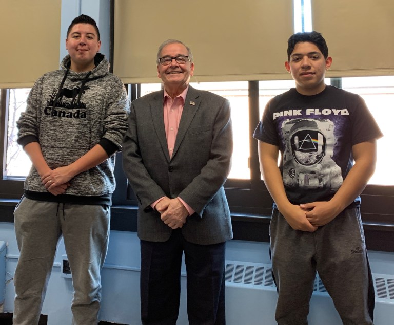 Assemblyman D’Urso talks at Schreiber High School