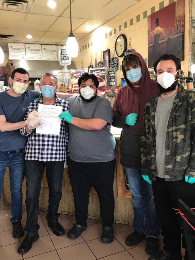 Members of Katz’s write-in campaign committee show support to hospital staff