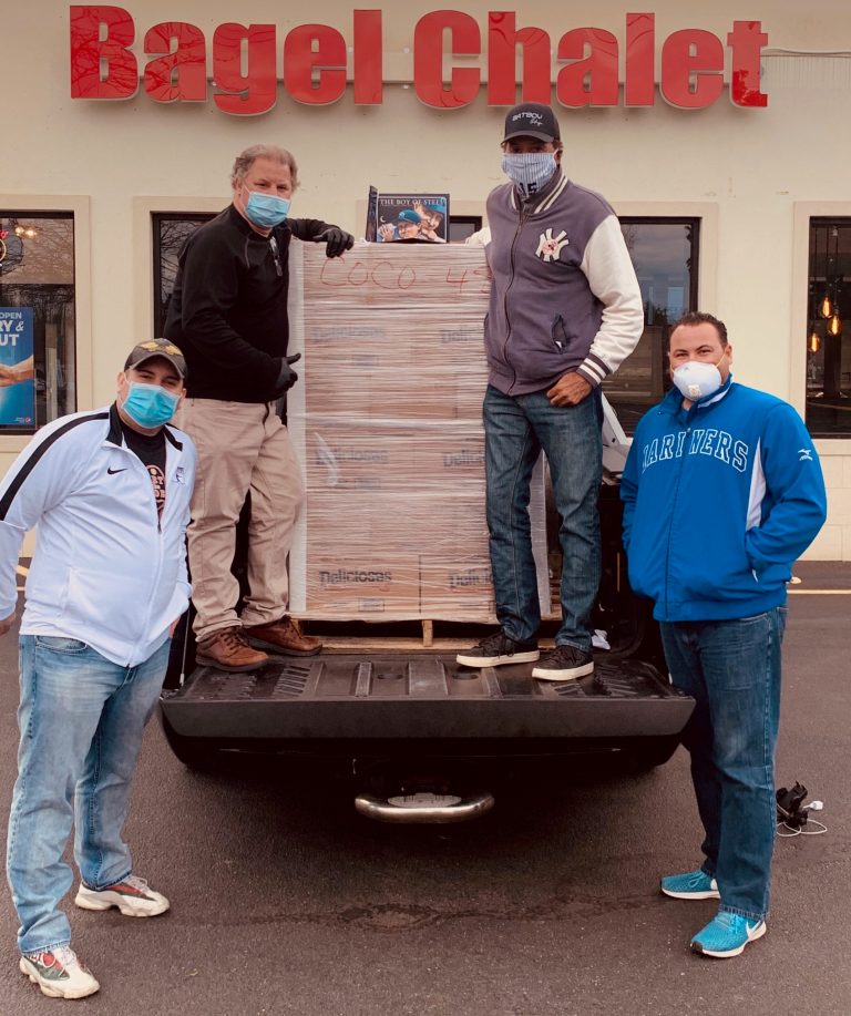 Local coaches collect, distribute food to front-line workers, first responders