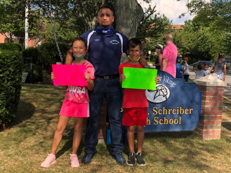 Port district parents protest for full-time in-person classes for elementary students