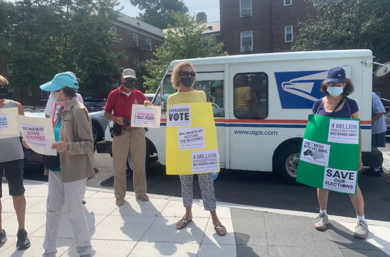 Great Neck seniors band together to protest federal cuts to USPS Great Neck seniors band together to protest federal cuts to USPS