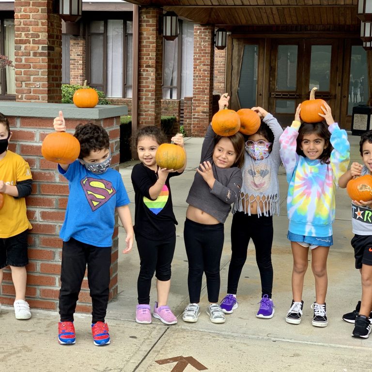 The pumpkins come to school