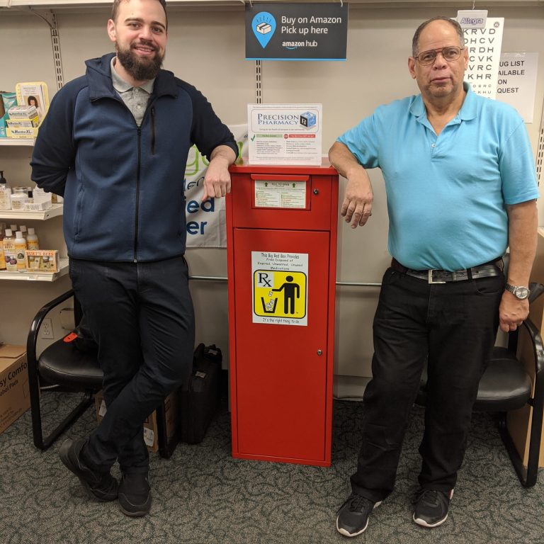 Precision Pharmacy of Great Neck installs Big Red Med Disposal Box