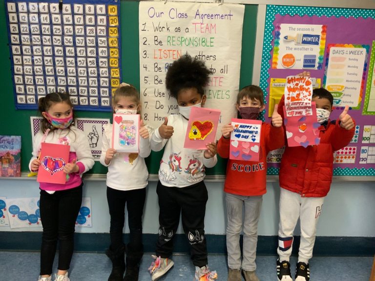Floral Park-Bellerose class crafts Valentine’s cards for hospitalized kids