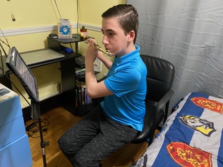 Elmont and Sewanhaka musicians participate in virtual workshop